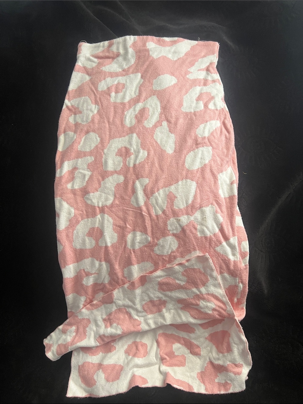 Atmosphere Pink and White Animal Print Pencil Skirt
